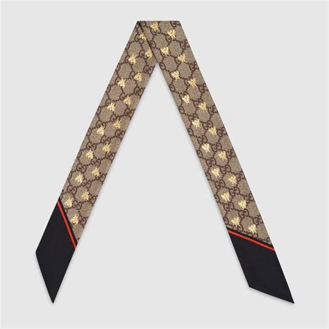 gucci bees silk neck bow|Gucci Gg Bees Silk Neck Bow .